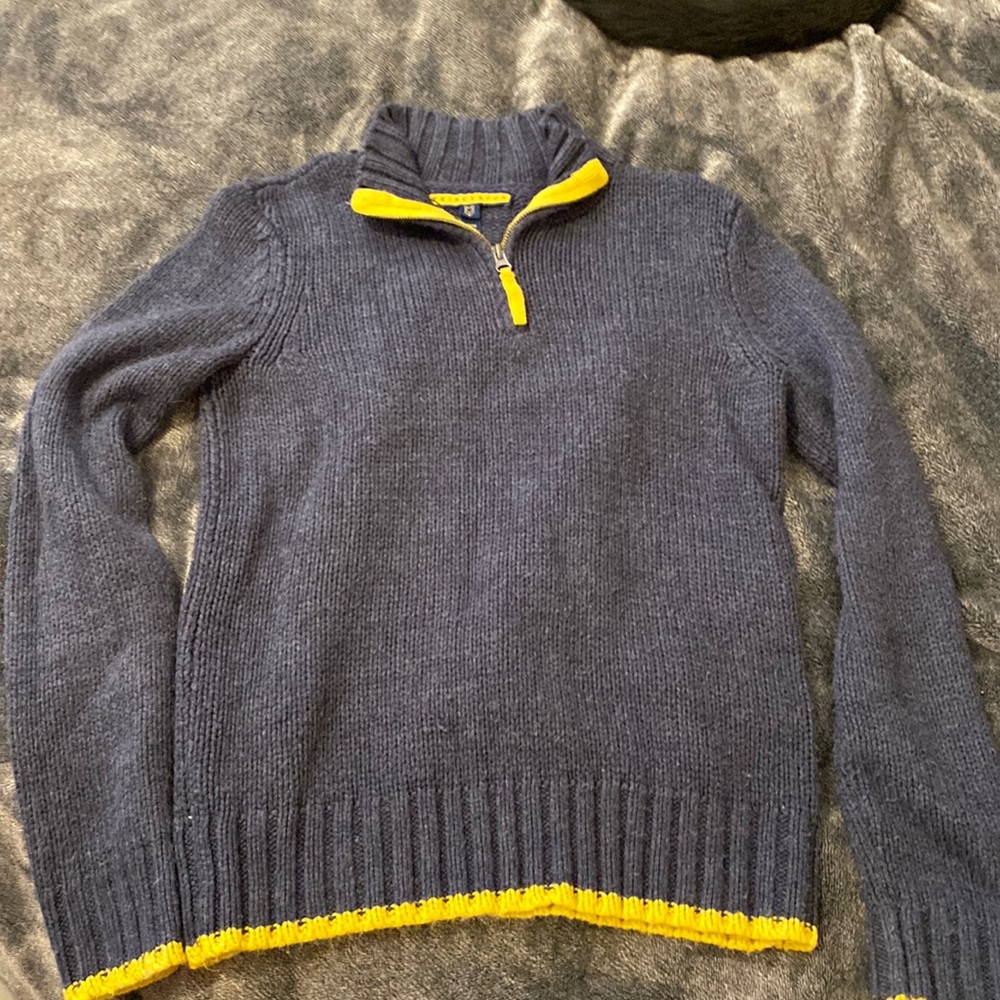 Blue knit sweater